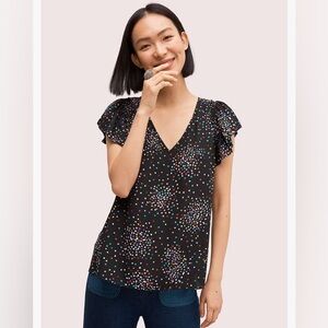 Kate Spade Confetti Cheer Blouse Size XS